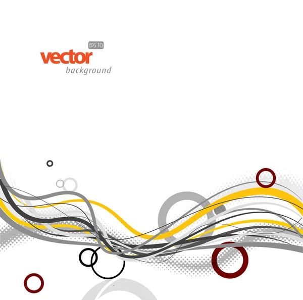 Abstracte achtergrond met cirkels en lijnen. — Stockvector