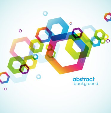 Abstract colored background with circles.  clipart