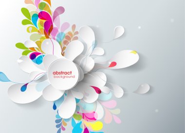 Kağıt çiçek ile arka plan. 