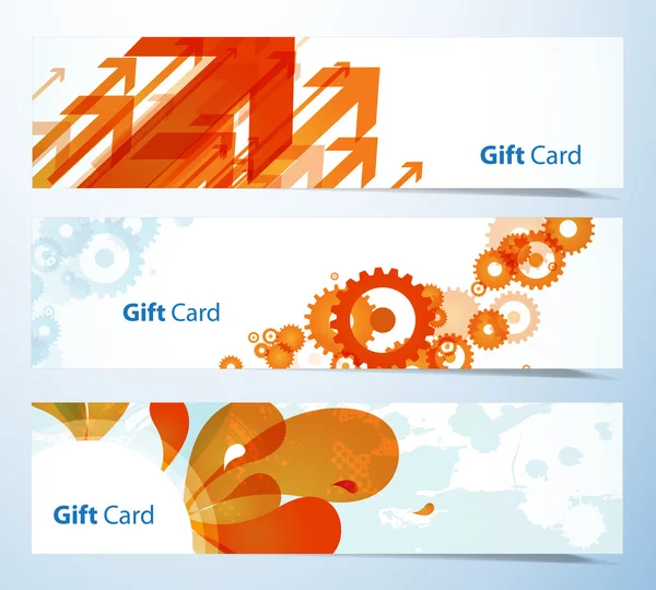 Set of banners or gift cards. — Stock Vector