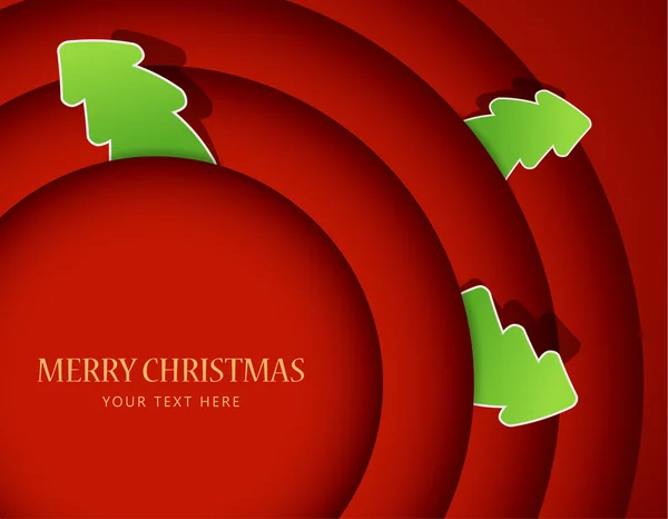 Красные круги с рождественскими значками — стоковый вектор