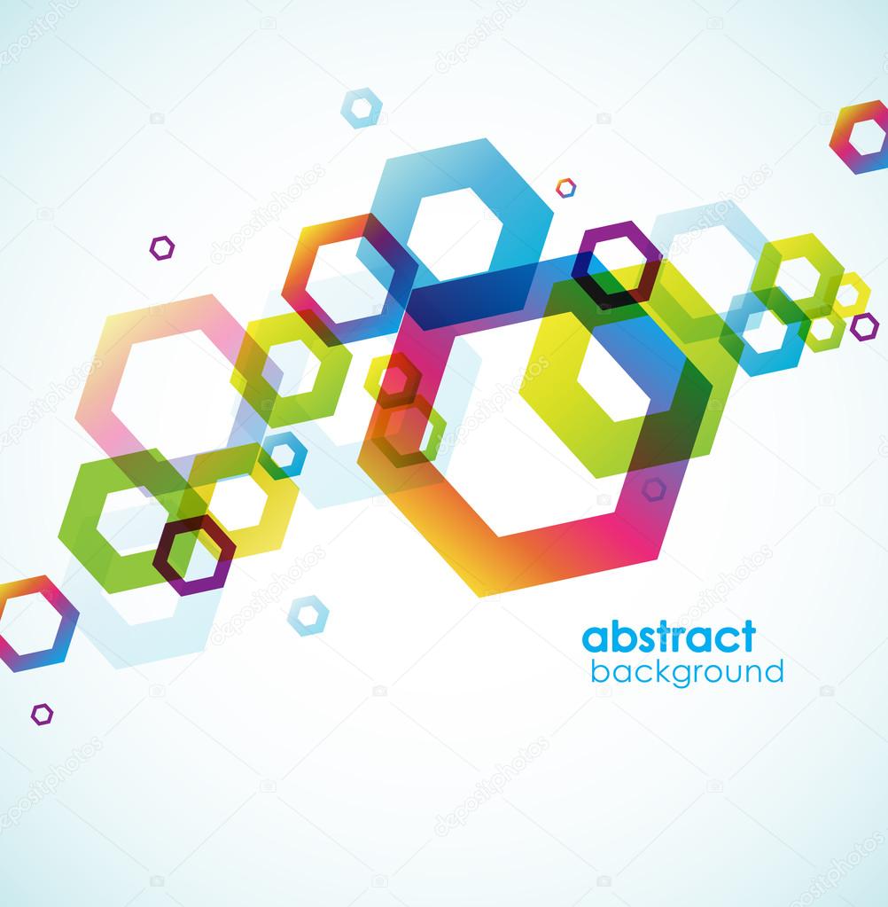 Abstract colored background with circles. 