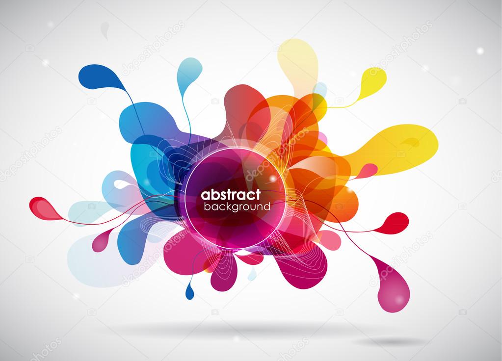 abstract colored background with circles.
