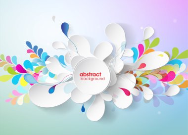 Kağıt çiçek ile arka plan. 