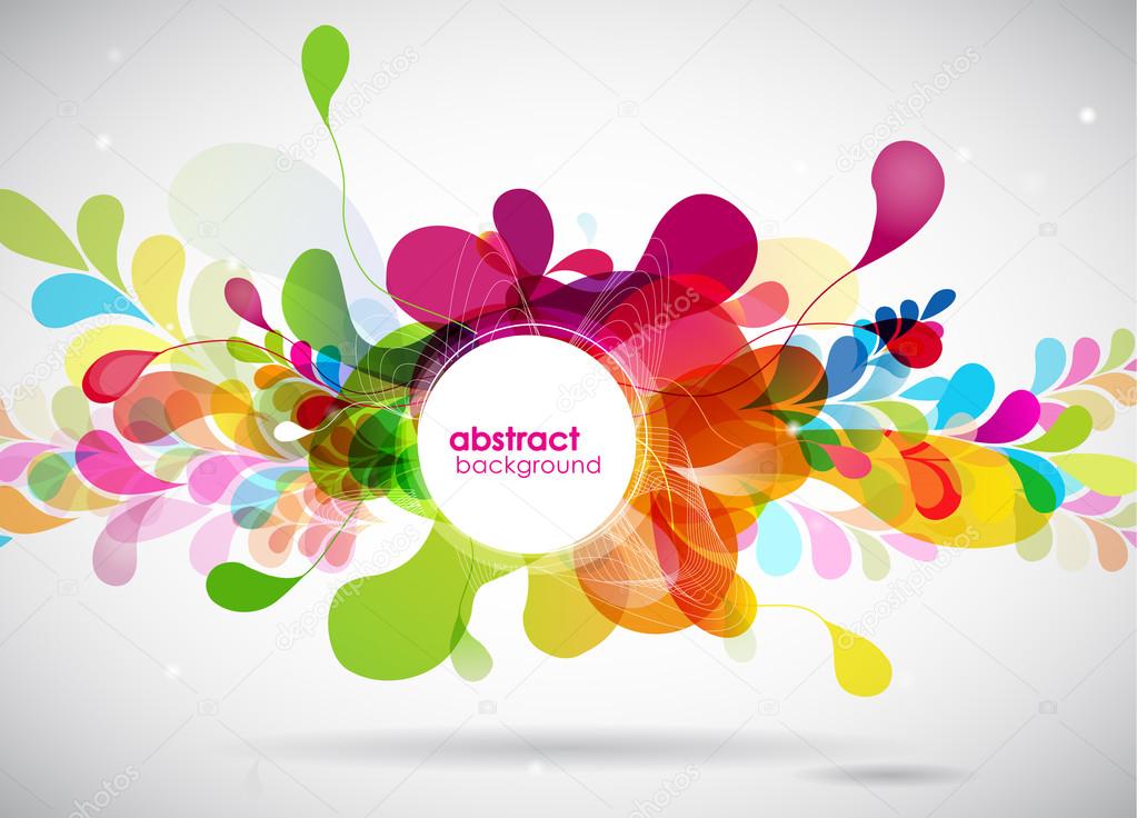abstract colored background with circles.