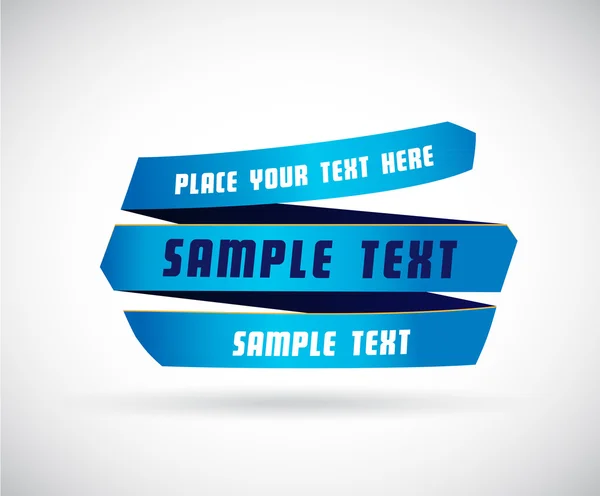 Papier origami bleu avec place pour votre propre texte . — Image vectorielle