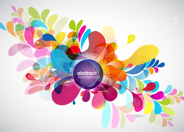 abstract colored background with circles.