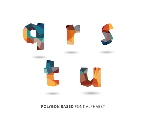 Polygonální barevná písmena. Část od A do Z. — Stockový vektor