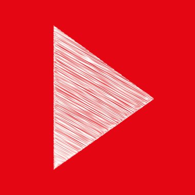 El çizmek Meydanı Windows 10 stil kırmızı Youtube Web simgesi