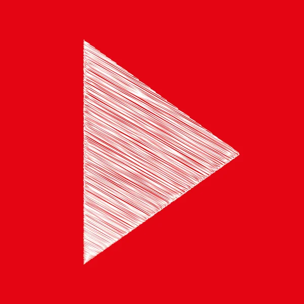 Dessin à la main Carré Windows 10 Style Rouge Youtube Web Icon — Image vectorielle