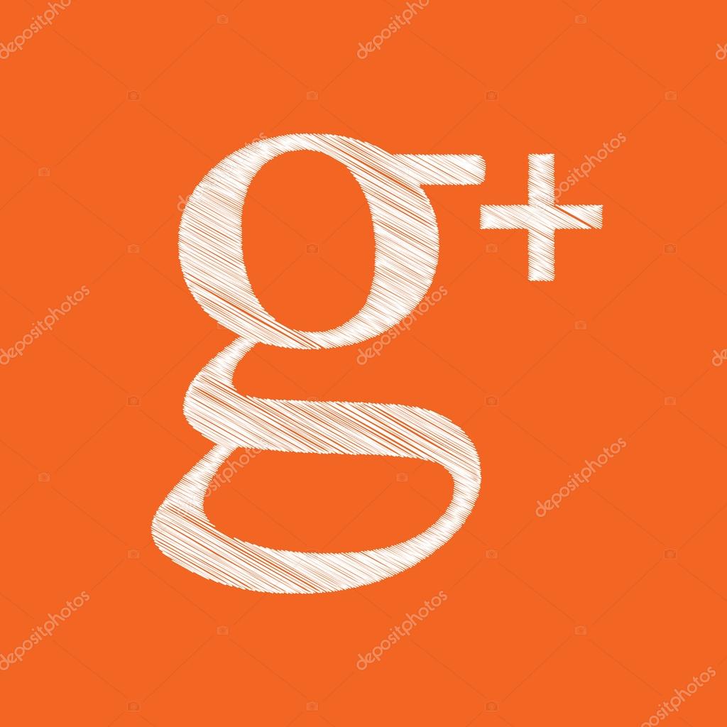 Prague, Czech Republic - February 20, 2016. Modern orange Google Plus web icon with original letter g, which is designed as hand draw style
