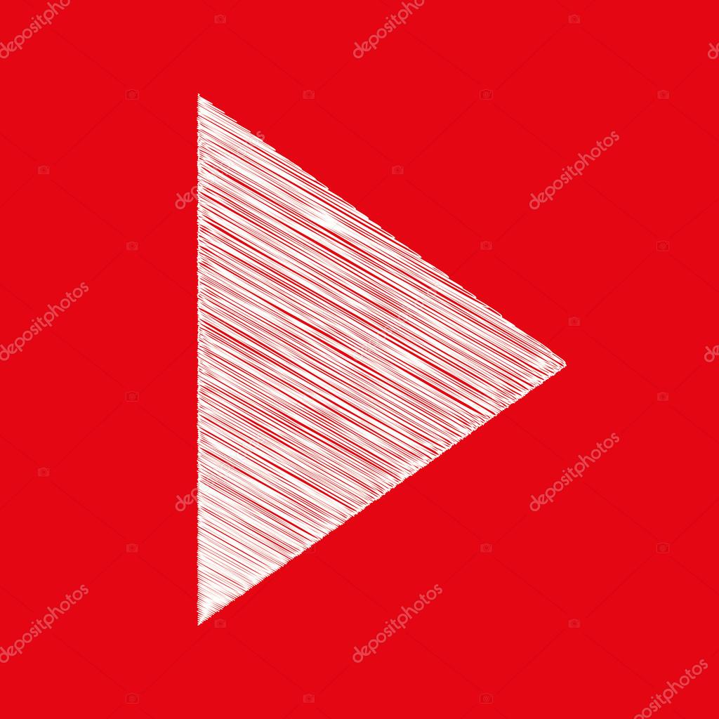 Prague, Czech Republic - February 20, 2016. Modern red Youtube web icon with original play logo, which is designed as hand draw style