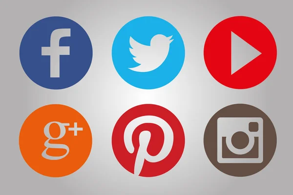 En popüler sosyal Icon Png uyumlu renk kümesi