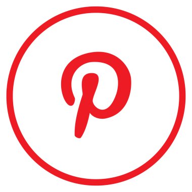 Orijinal kırmızı Pinterest Web simgesi