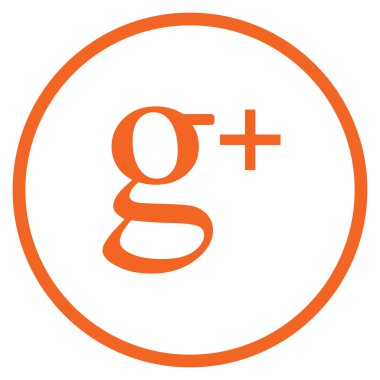 Özgün turuncu Google Plus Web simgesi