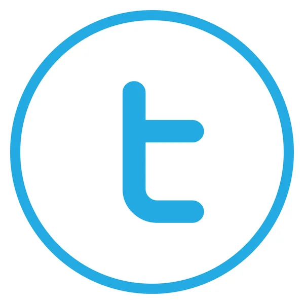 Círculo Azul Moderno Twitter Ícone — Vetor de Stock