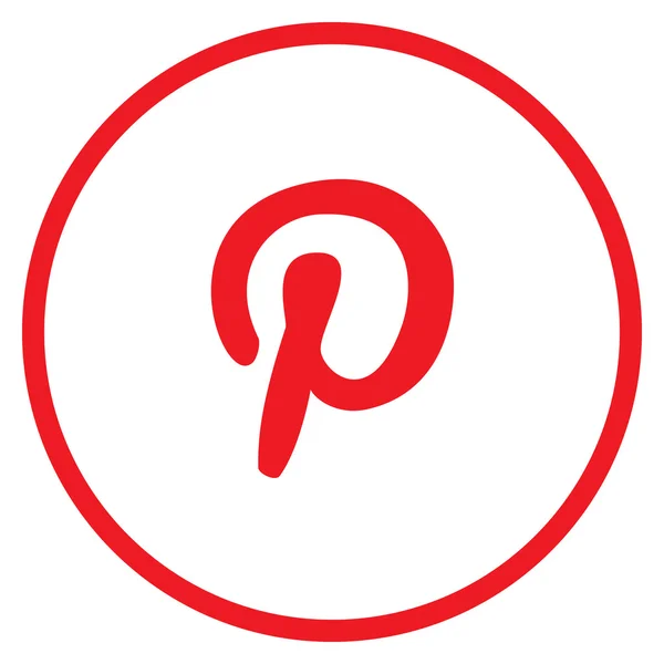 Original rotes Pinterest Web Icon — Stockvektor