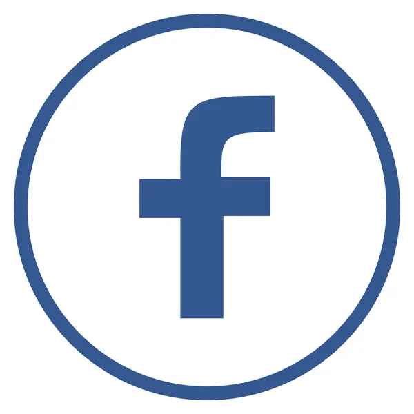 Círculo Azul Moderno Facebook Icon — Vetor de Stock