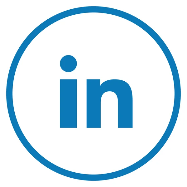 Modern Blue Circle LinkedIn simgesi