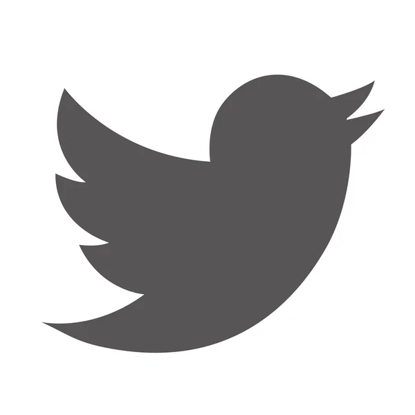 Icono moderno de Twitter Bird — Vector de stock