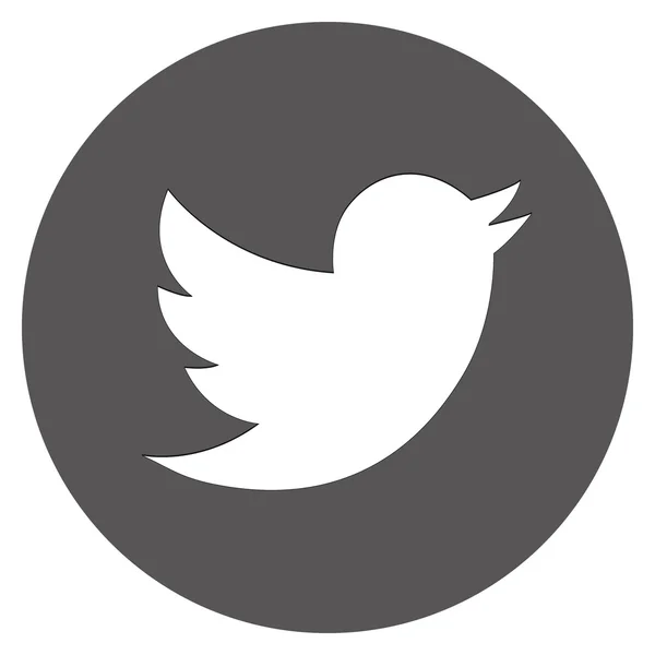 Moderne Twitter vogel Icon — Stockvector