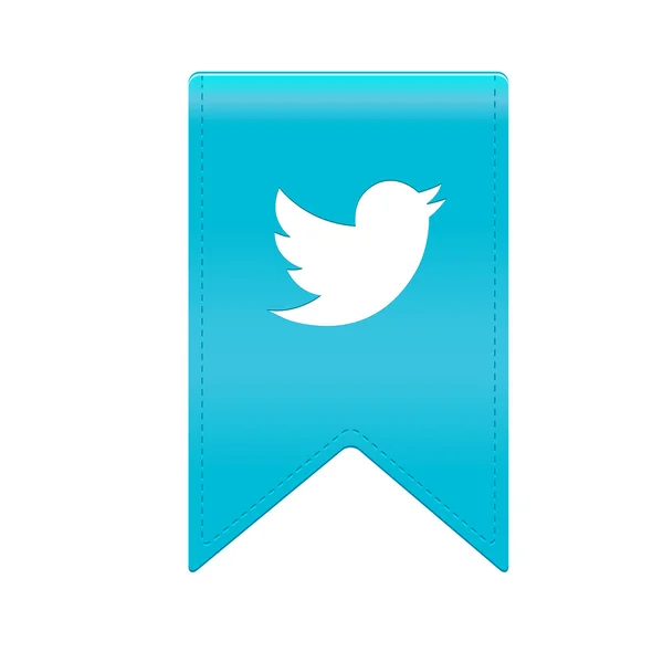 Ruban moderne twitter icône — Image vectorielle
