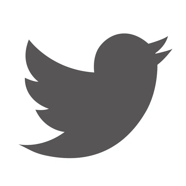Moderne Twitter vogel Icon — Stockvector