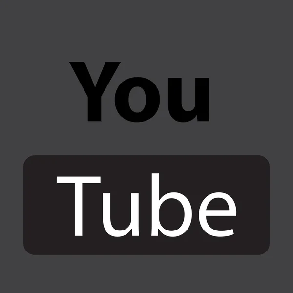 Moderne windows 8 style youtube icon — Stockvektor