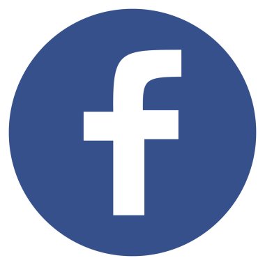 Orijinal yuvarlak mavi Facebook Web simgesi