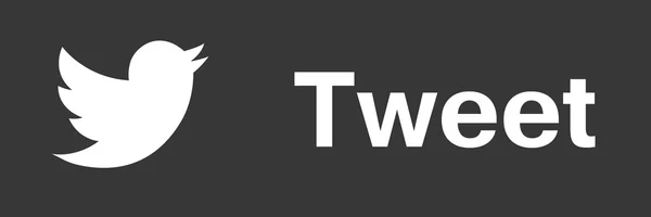 Bouton de partage Twitter Windows 8 sytle — Image vectorielle