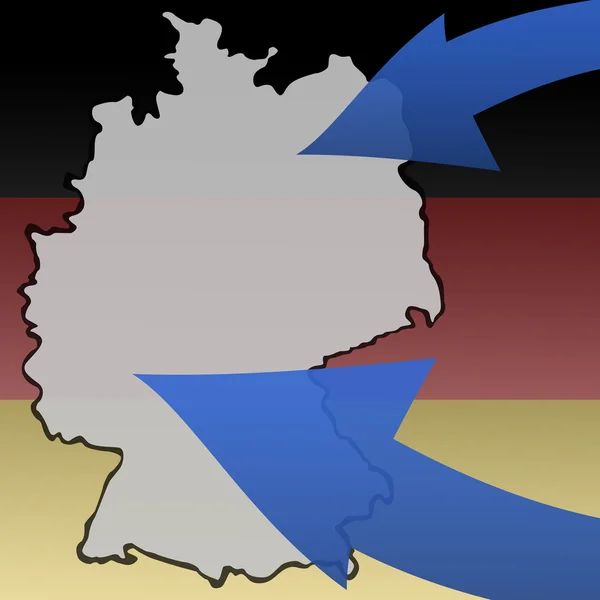 Einwanderung nach Deutschland — Stockfoto