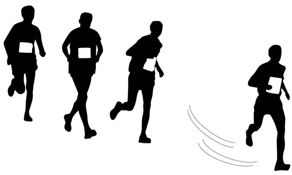 Vektor Läufer auf weißem Hintergrund — Stockvektor