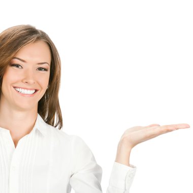 gösterilen genç güzel iş kadını