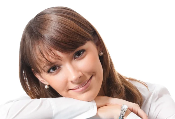 Young businesswoman, isolated — Stock Photo, Image