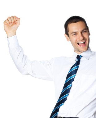 mutlu bir işadamı, beyaz