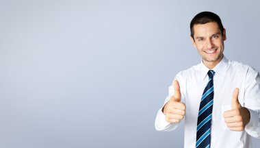 İşadamı jest, Grey Yaşasın ile gülümseyen