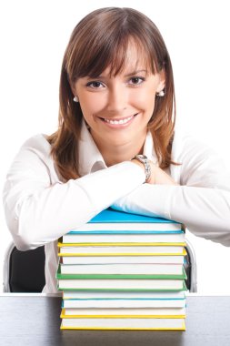 Kitaplar, izole olan kadın 