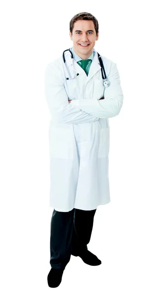 Full body portrait of smiling doctor — Stock Photo, Image