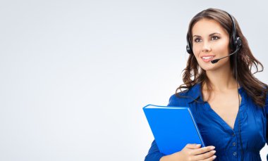 Destek telefonu operatörü kulaklık