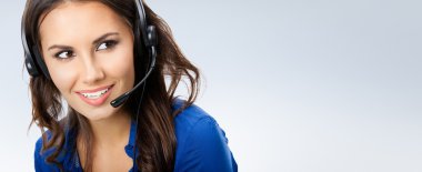 Destek telefonu operatörü kulaklık