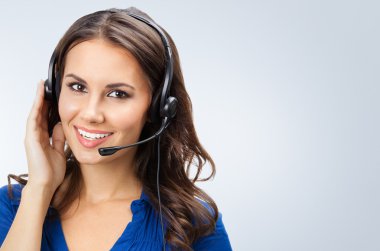 Destek telefonu operatörü kulaklık