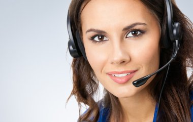 Destek telefonu operatörü kulaklık