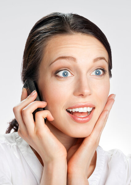 Businesswoman with cell phone