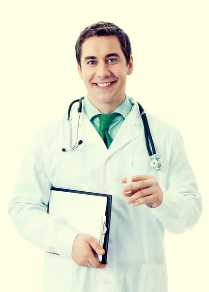 Médico con jeringa — Foto de Stock