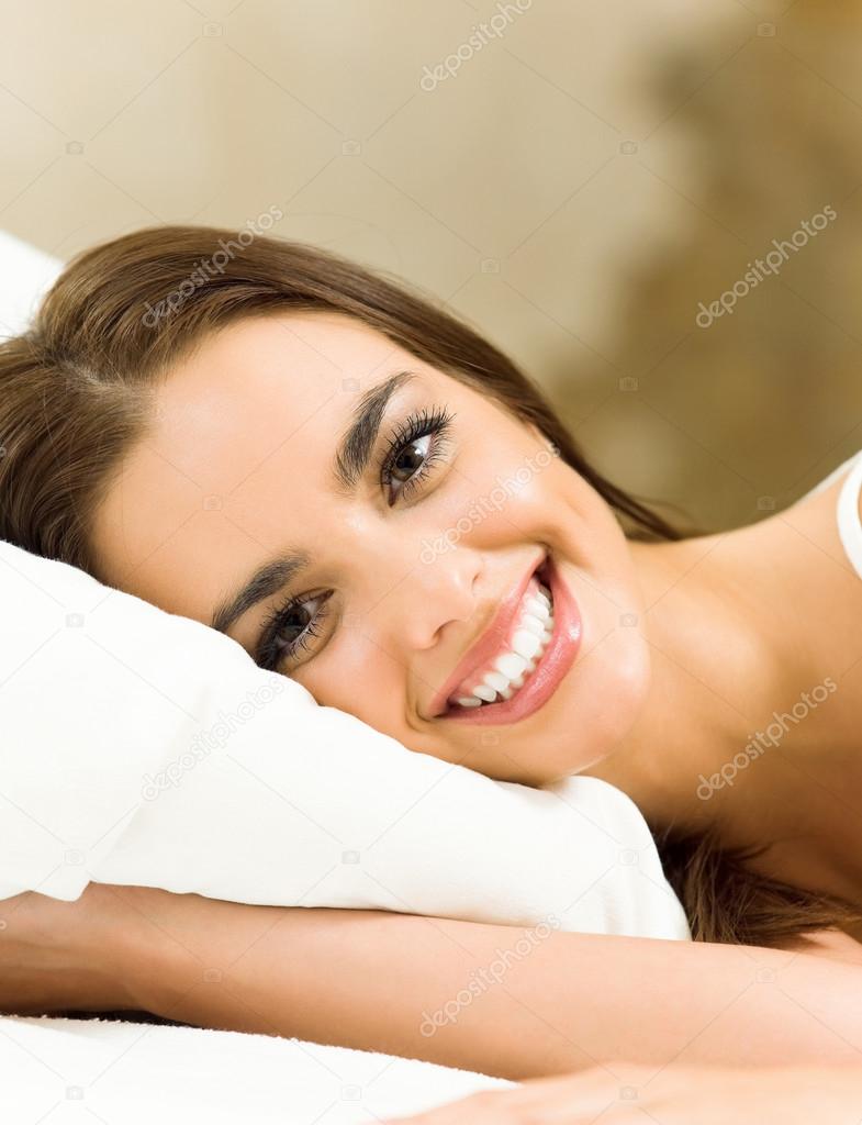 Young woman waking up 