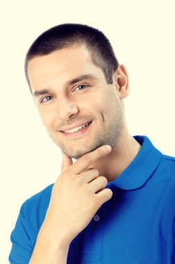 neşeli genç adam portresi