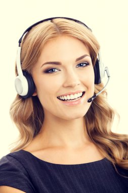 Destek telefonu operatörü kulaklık