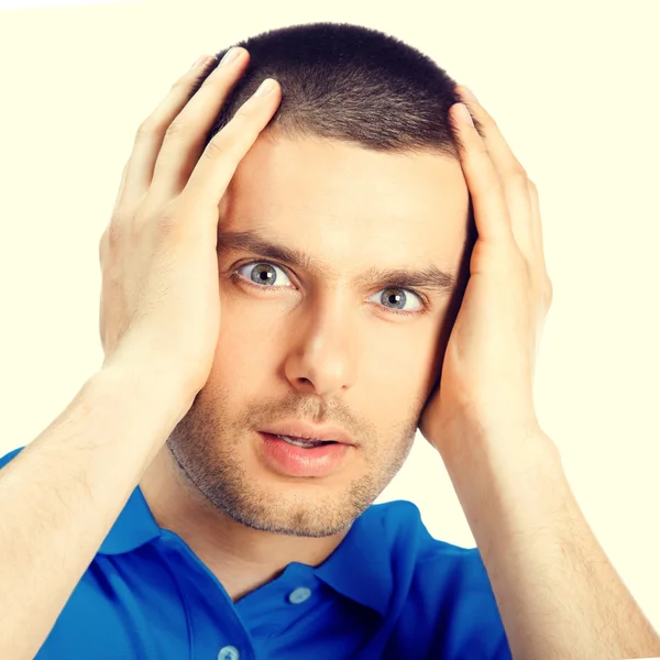 Shocked or suprised man — Stock Photo, Image