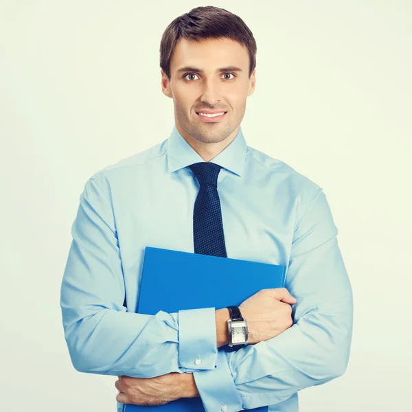 Geschäftsmann mit Ordner — Stockfoto