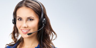 Destek telefonu operatörü kulaklık